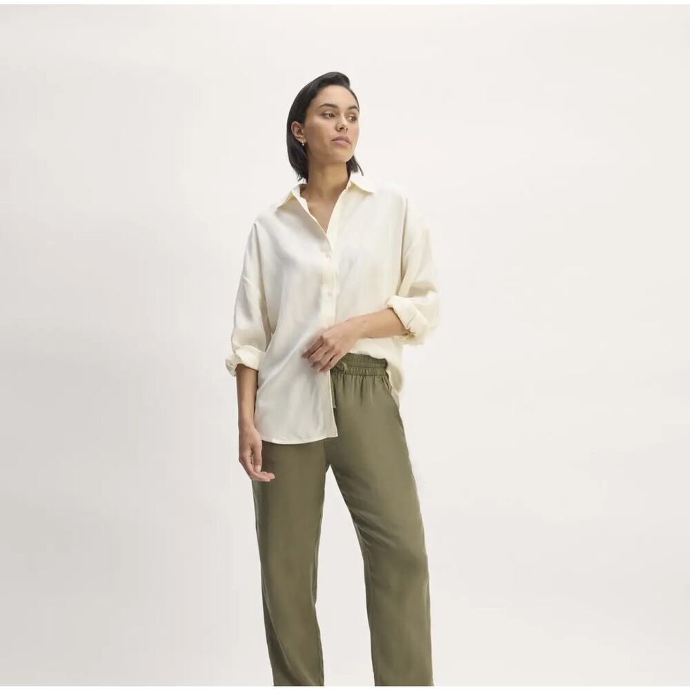 Everlane Olive Green Cropped Ankle Pants